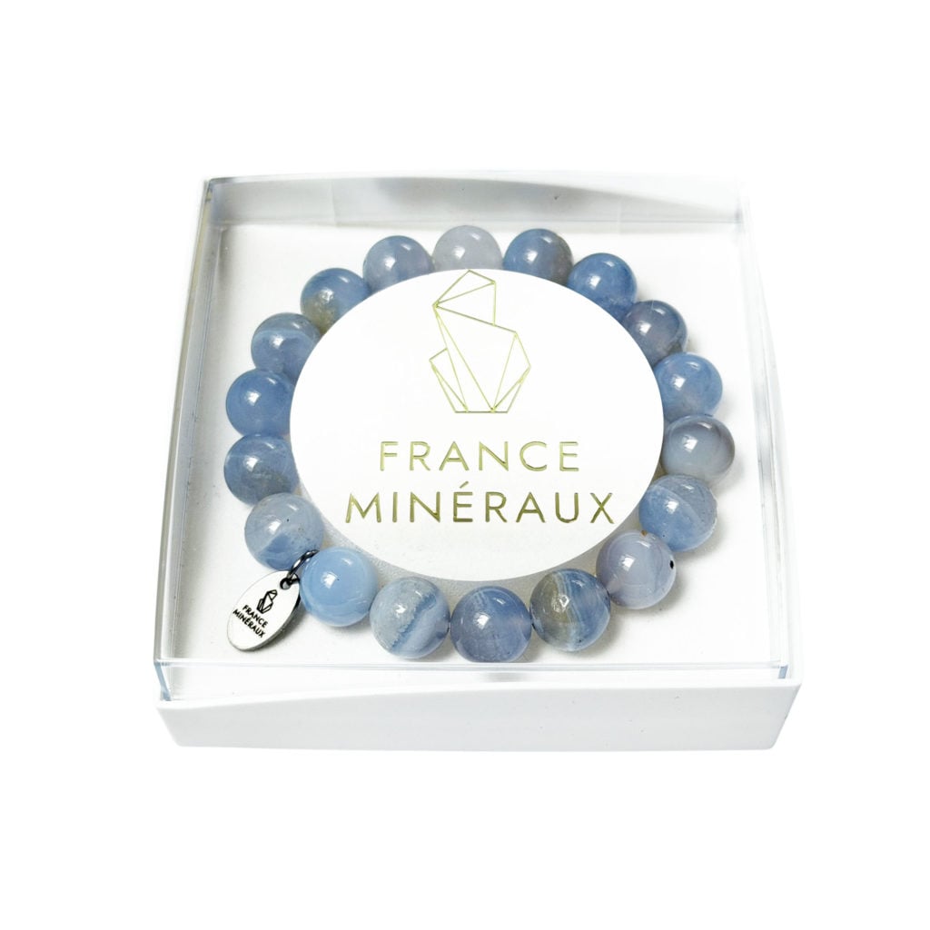 Bracelet Calcédoine – Perles de 10mm