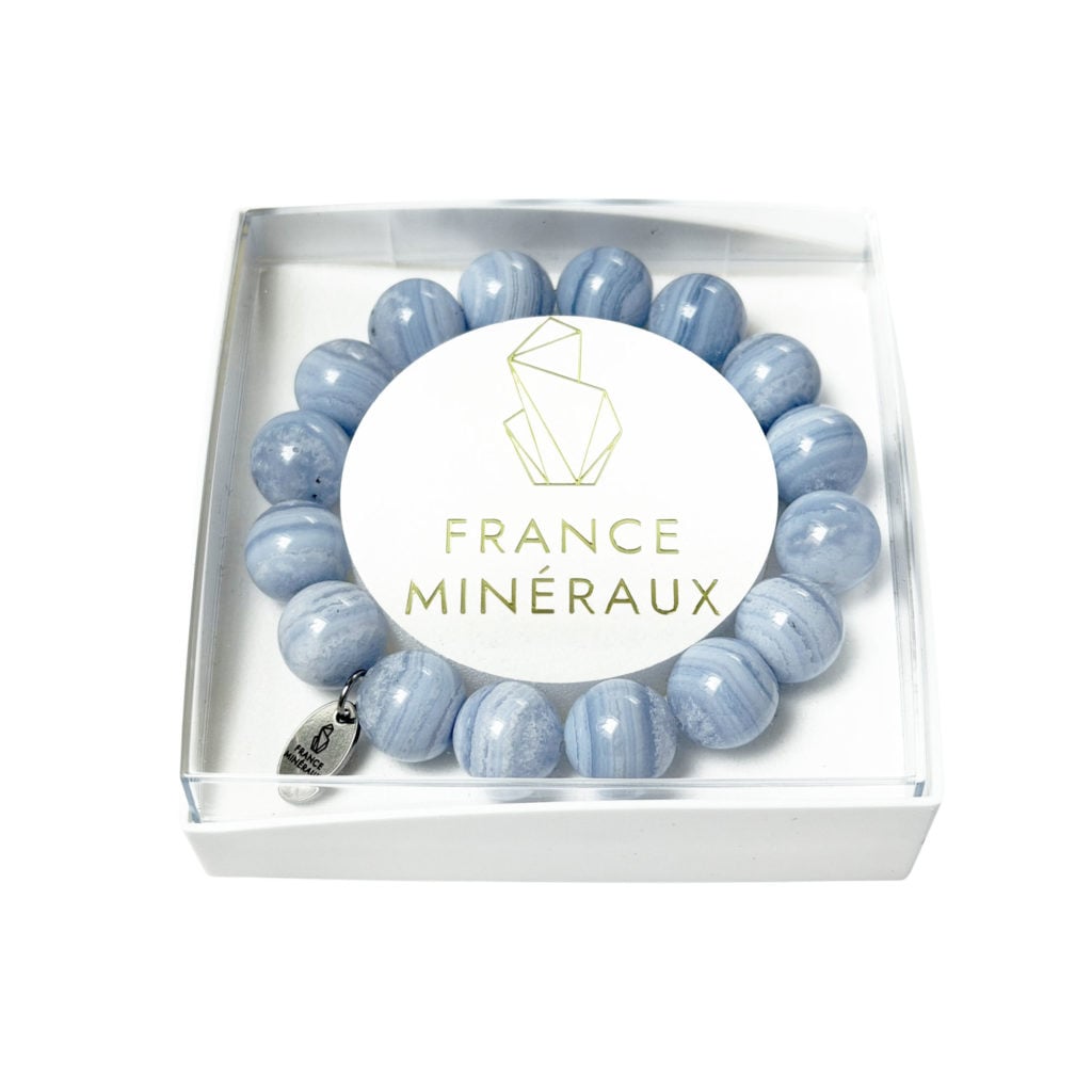 Bracelet Calcédoine – Perles de 12mm