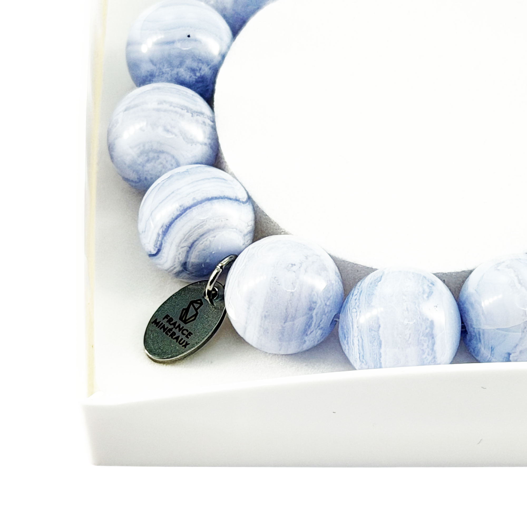 Bracelet Calcédoine - Perles de 14mm – Image 4