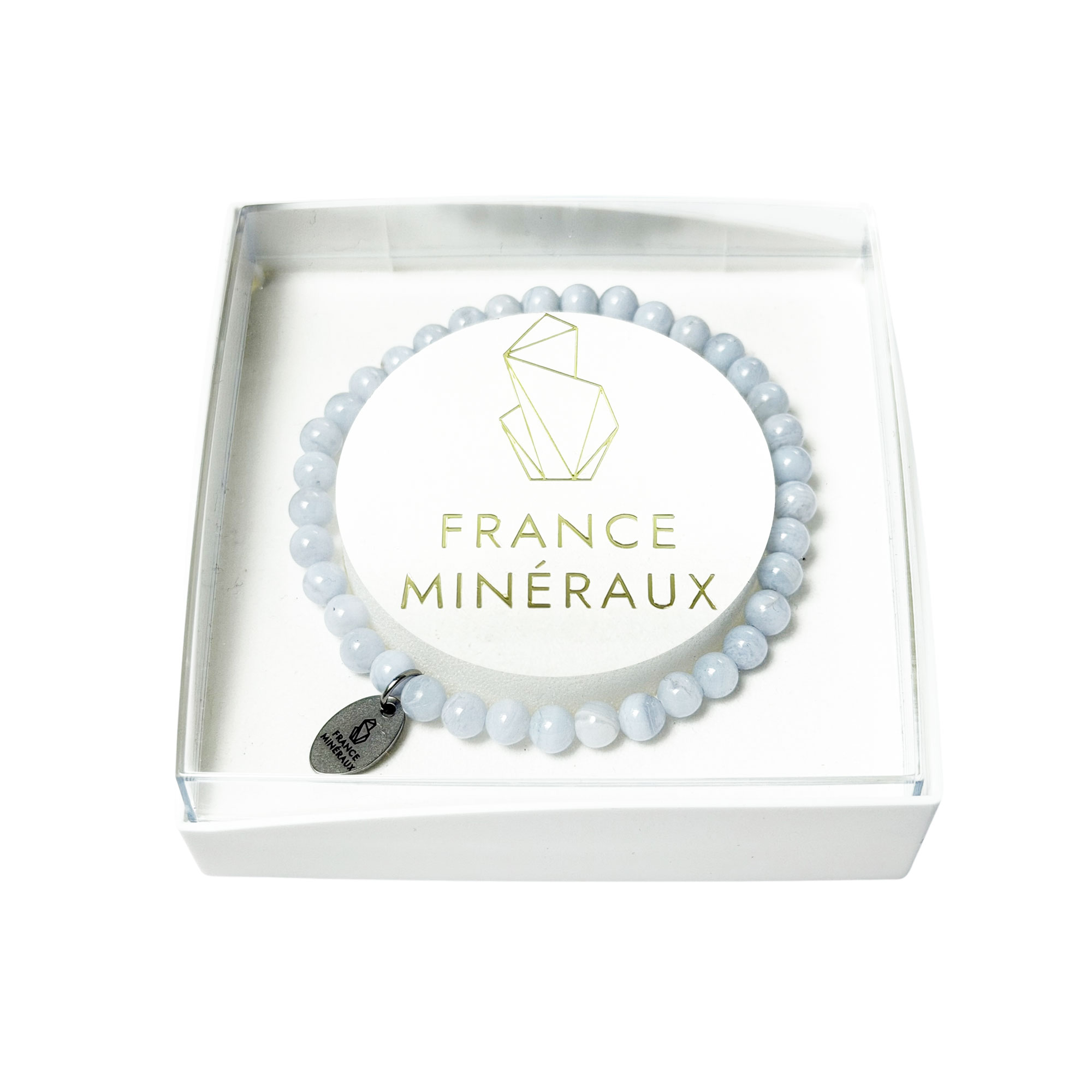 Bracelet Calcédoine - Perles de 3-4mm