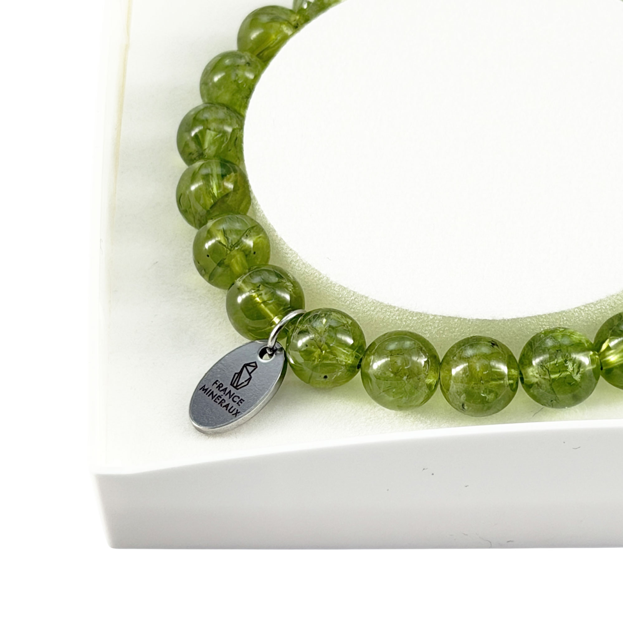 Bracelet Chrysolite - Perles de 8mm – Image 4