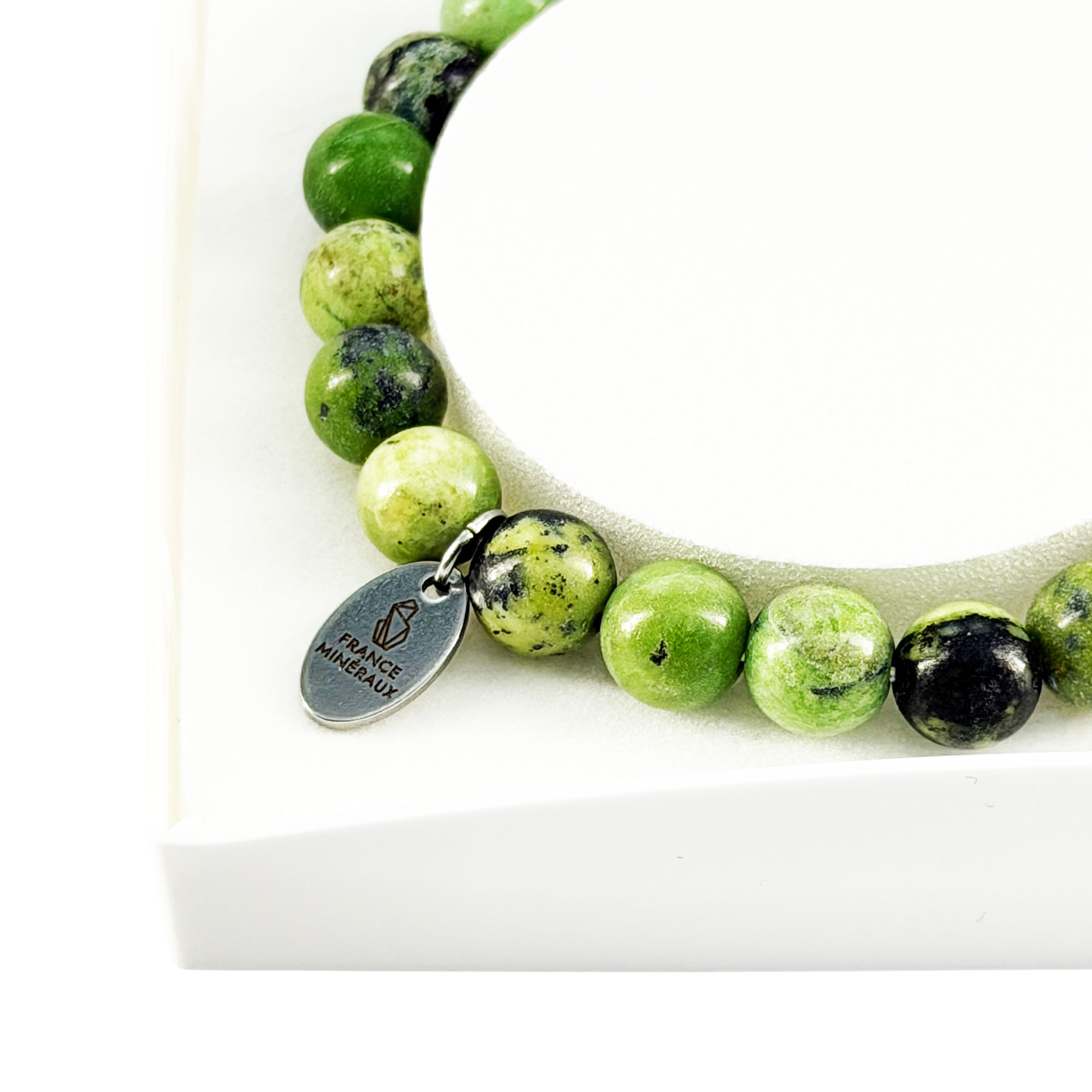 Bracelet Chrysoprase Citron - Perles de 8mm – Image 4