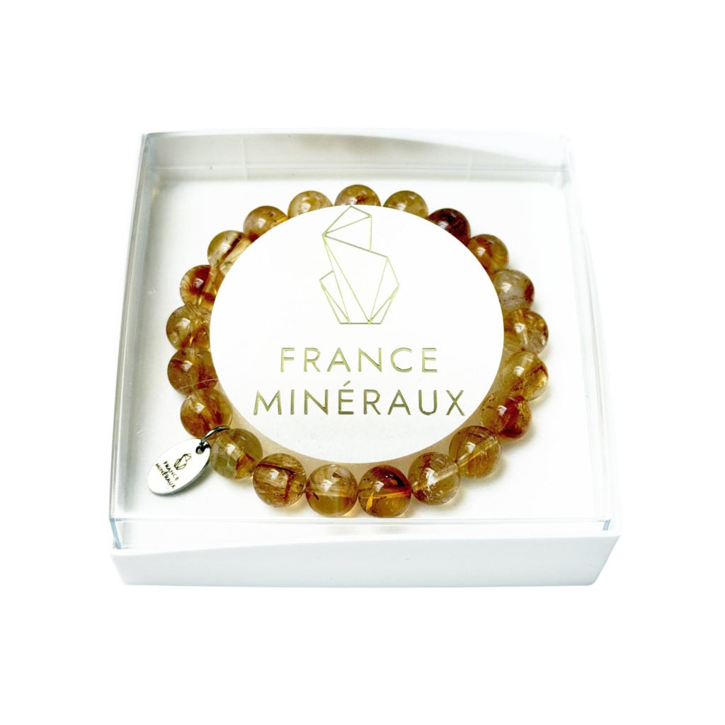 Bracelet Citrine – Perles de 8mm