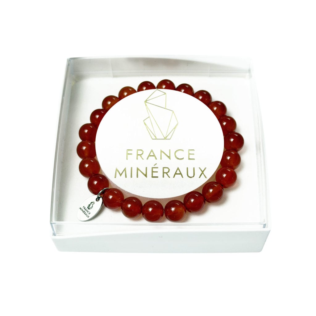Bracelet Cornaline – Perles de 8mm