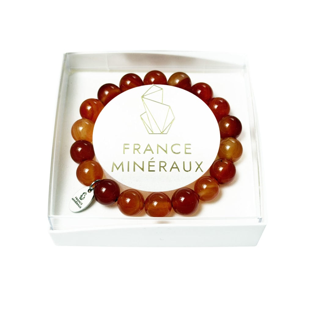 Bracelet Cornaline – Perles de 10mm