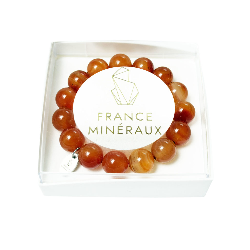 Bracelet Cornaline – Perles de 12mm