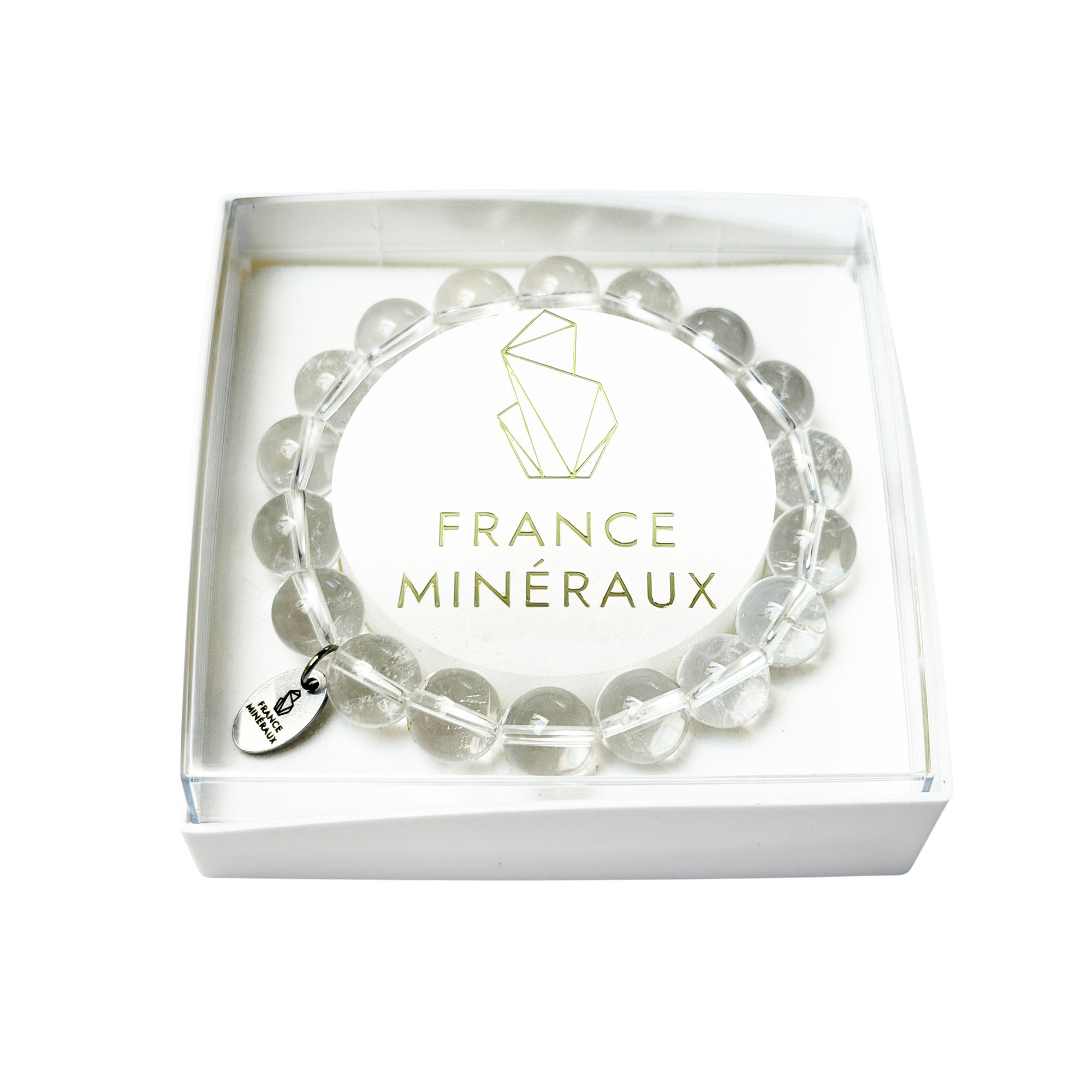 Bracelet Cristal de Roche - Perles de 10mm