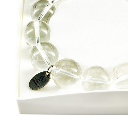 Bracelet Pierre Cristal de roche 6mm - Galerie de la Pierre