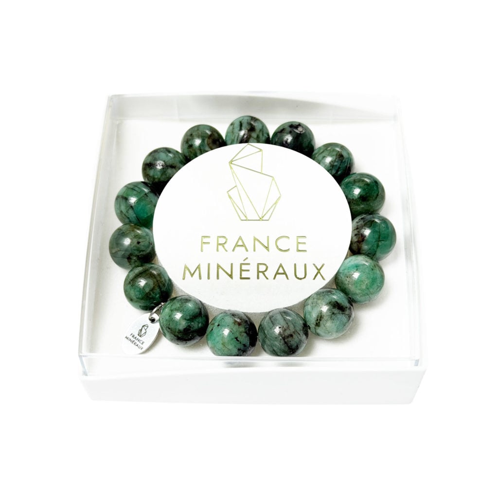 Bracelet Émeraude – Perles de 12mm