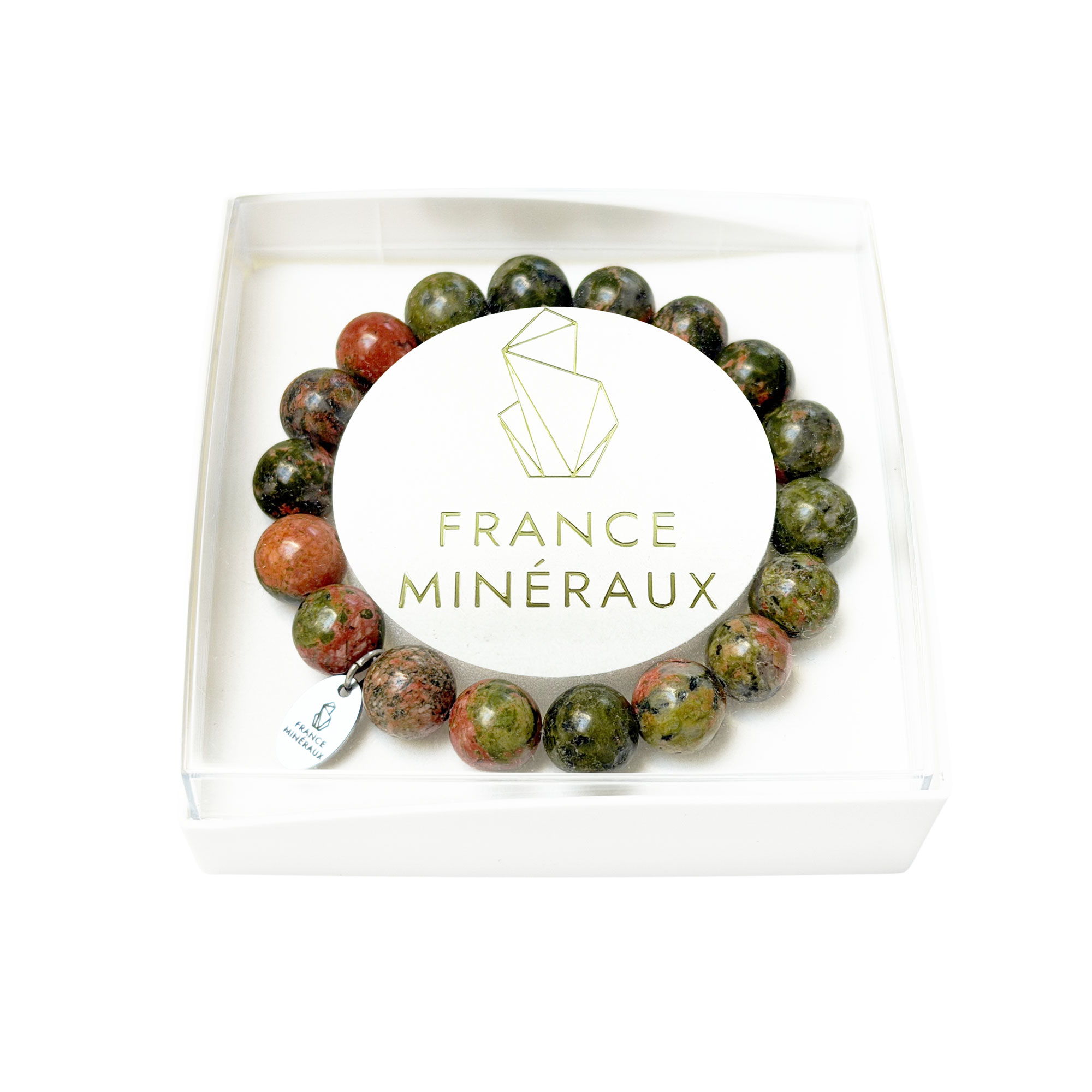 Bracelet Épidote - Perles de 10mm