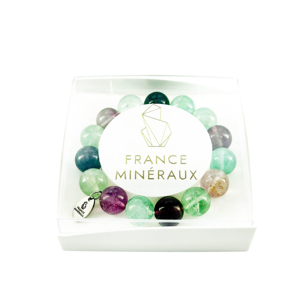 Bracelet Fluorine Multicolore – Perles de 12mm