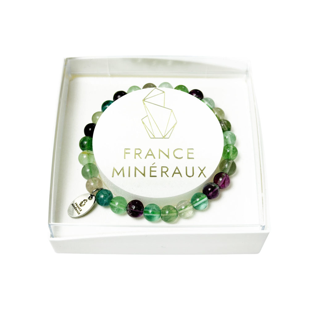 Bracelet Fluorite Multicolore – Perles de 6mm