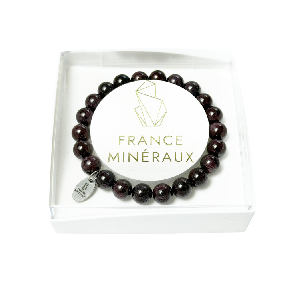 Bracelet Grenat Rouge – Perles de 8mm