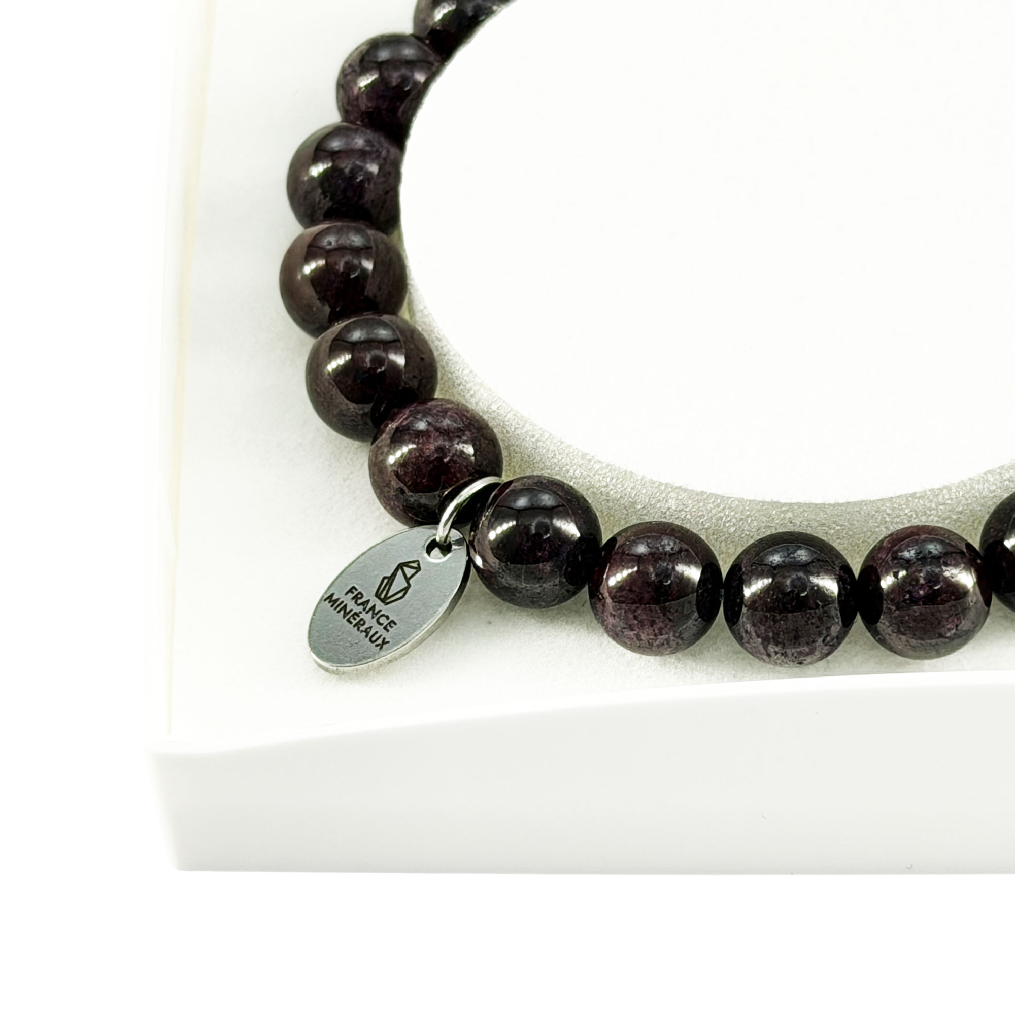 Bracelet Grenat Rouge - Perles de 8mm – Image 4