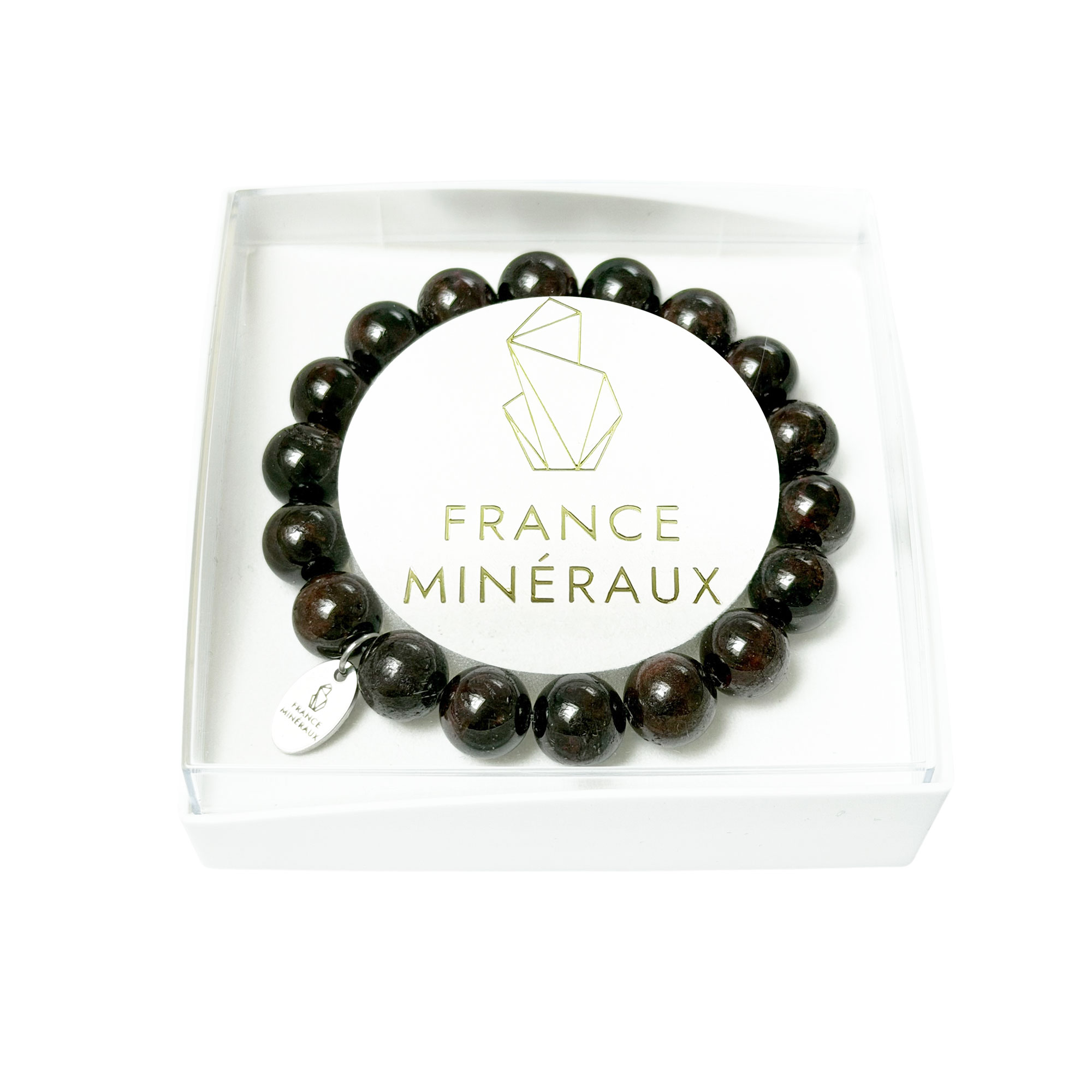 Bracelet Grenat Rouge - Perles de 10mm