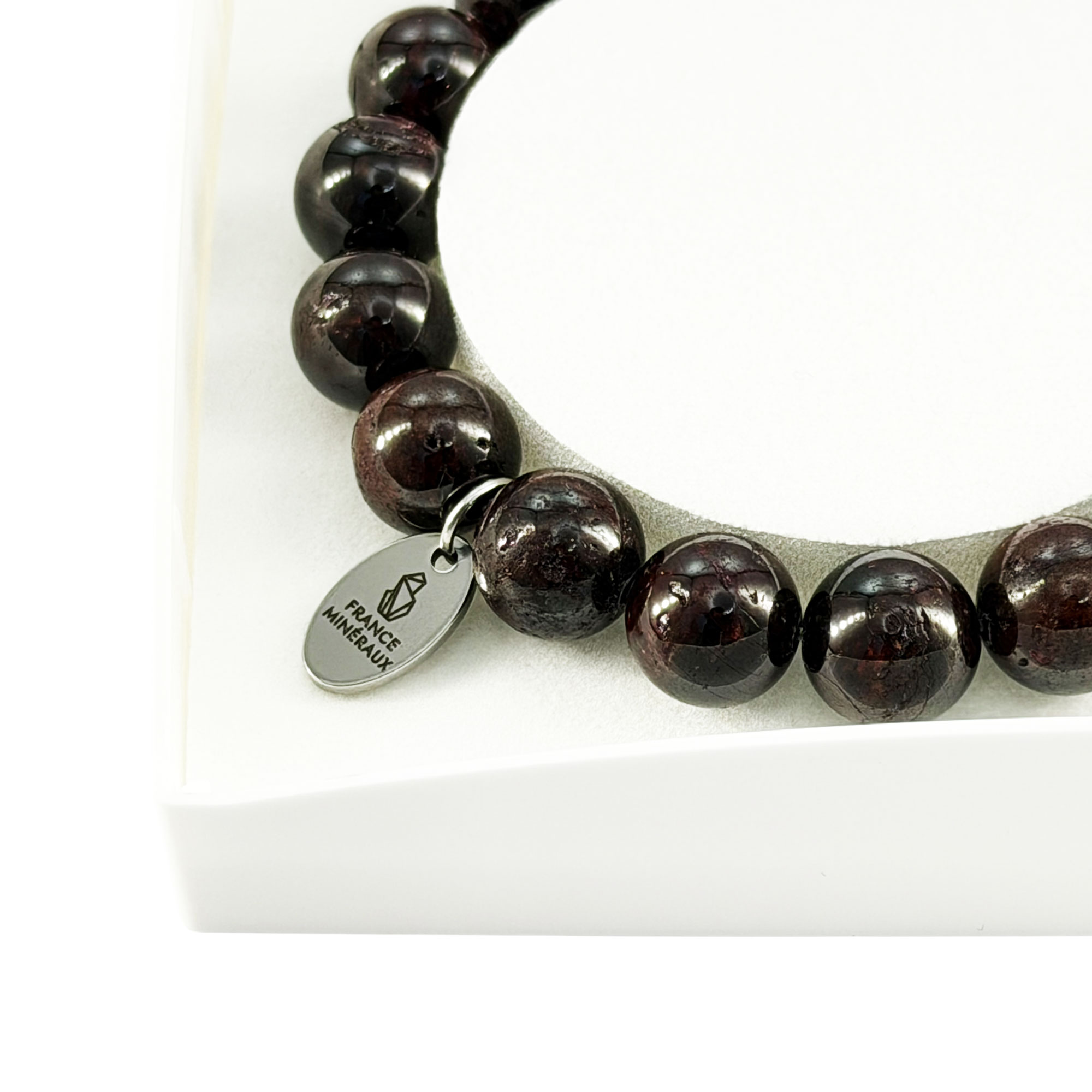 Bracelet Grenat Rouge - Perles de 10mm – Image 4