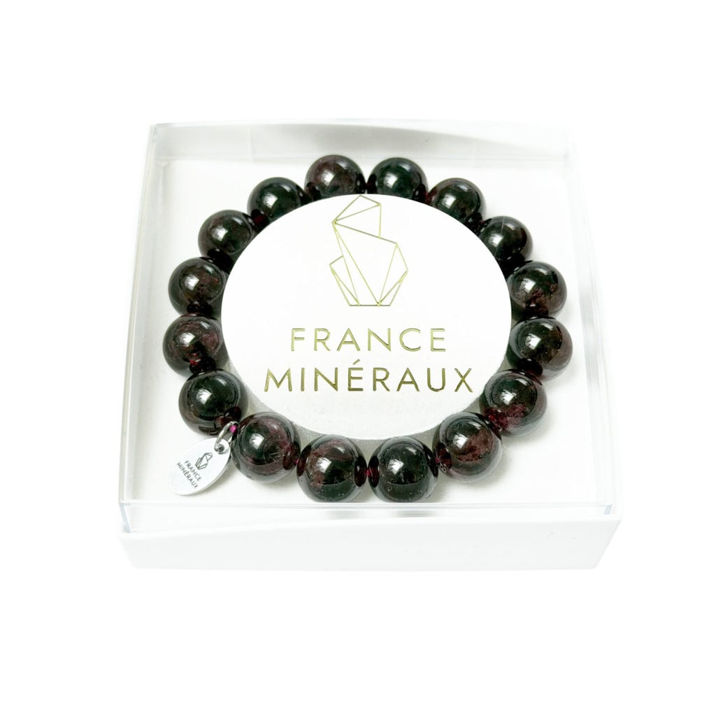 Bracelet Grenat Rouge – Perles de 12mm