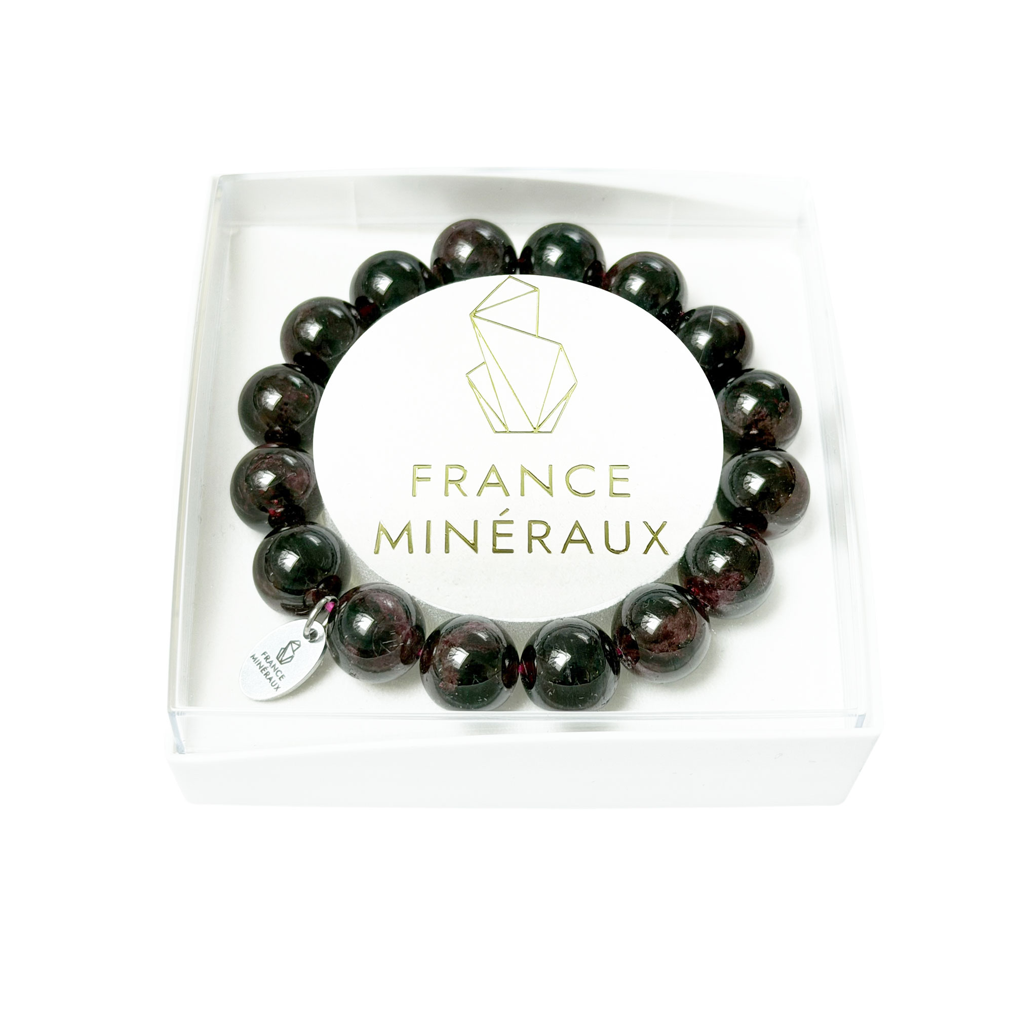 Bracelet Grenat Rouge - Perles de 12mm