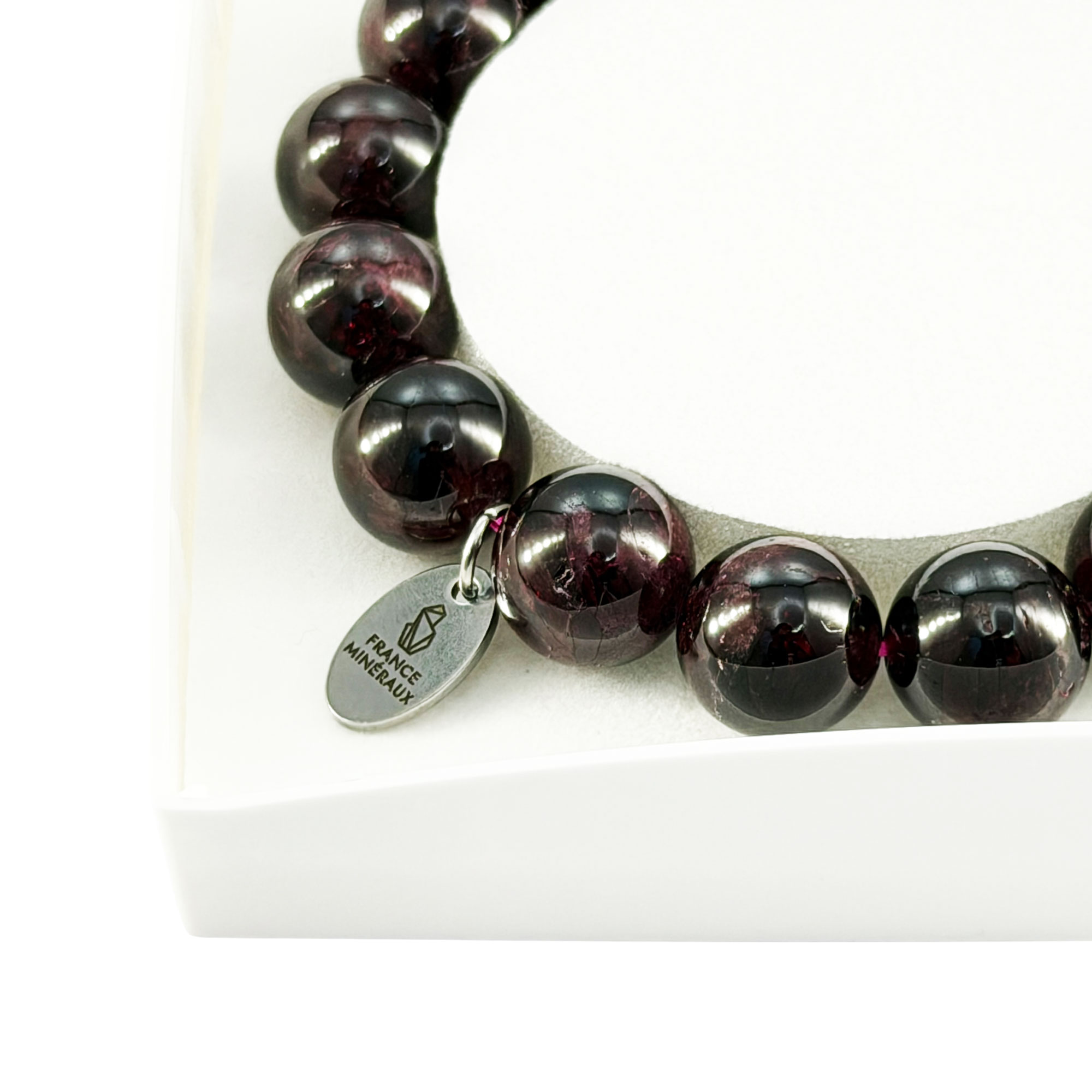 Bracelet Grenat Rouge - Perles de 12mm – Image 4