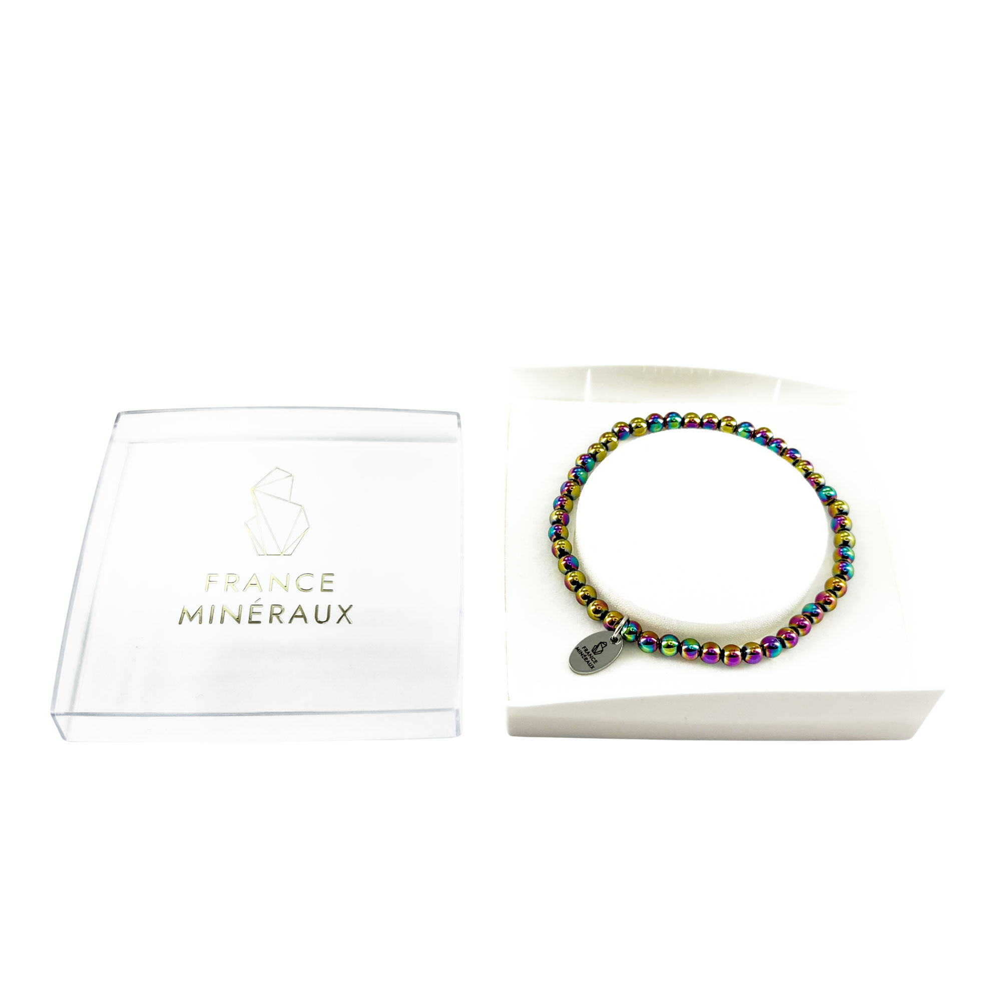 Bracelet Hématite Arc-en-ciel - Perles de 3-4mm – Image 3