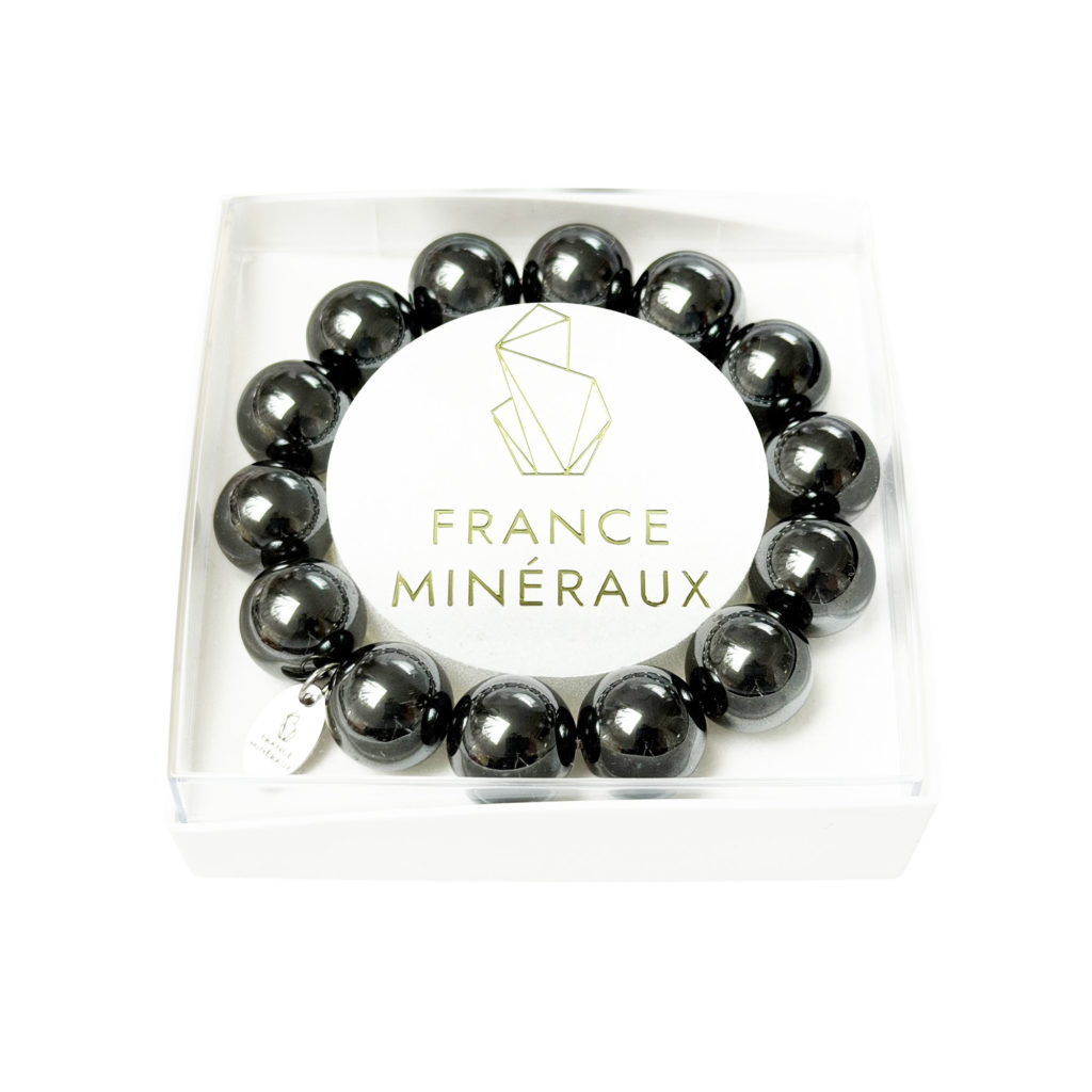 Bracelet Hématite – Perles de 14mm