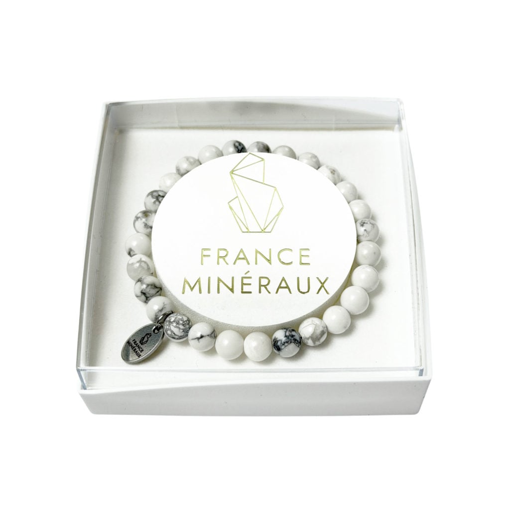 Bracelet Howlite – Perles de 6mm