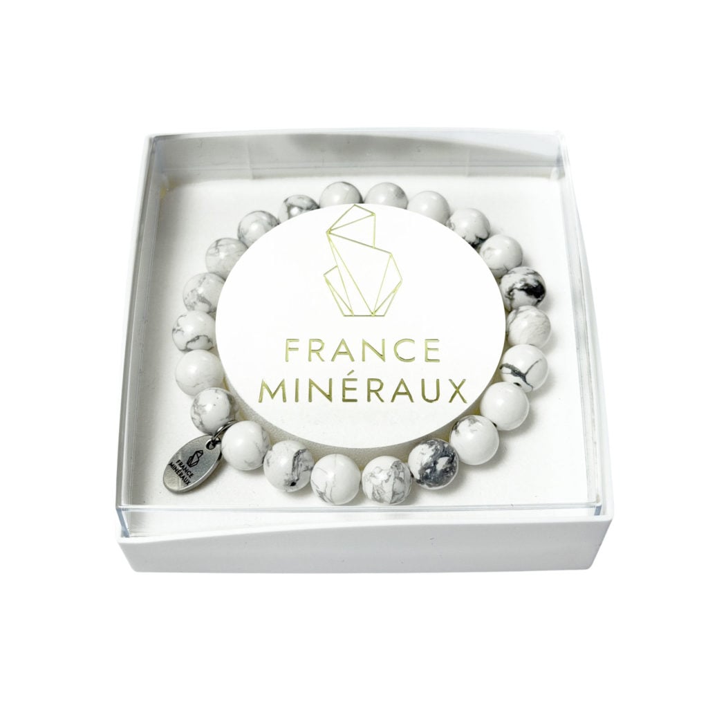 Bracelet Howlite – Perles de 8mm