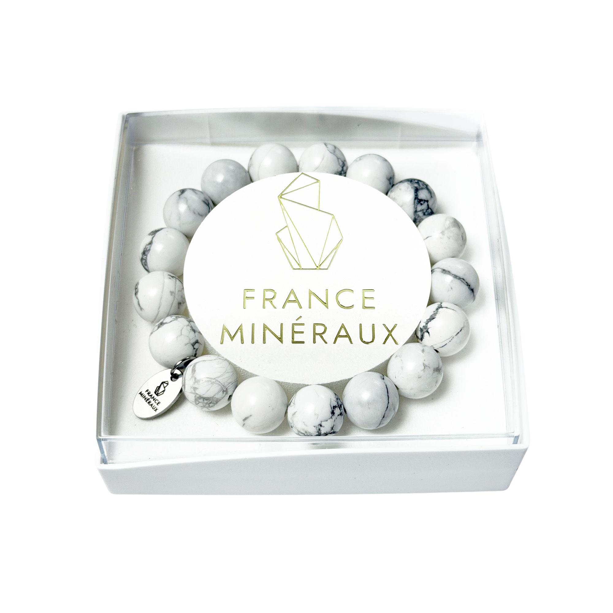 Bracelet Howlite - Perles de 10mm
