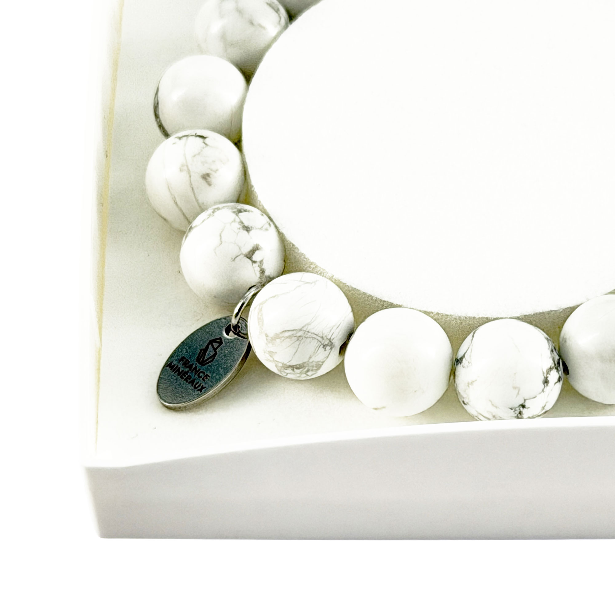 Bracelet Howlite - Perles de 10mm – Image 4