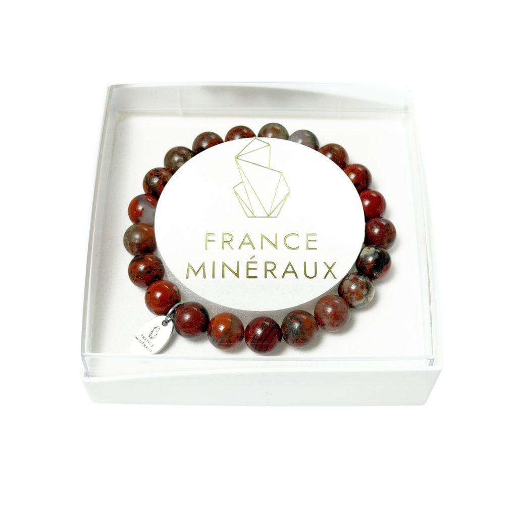 Bracelet Jaspe Bréchique – Perles de 8mm