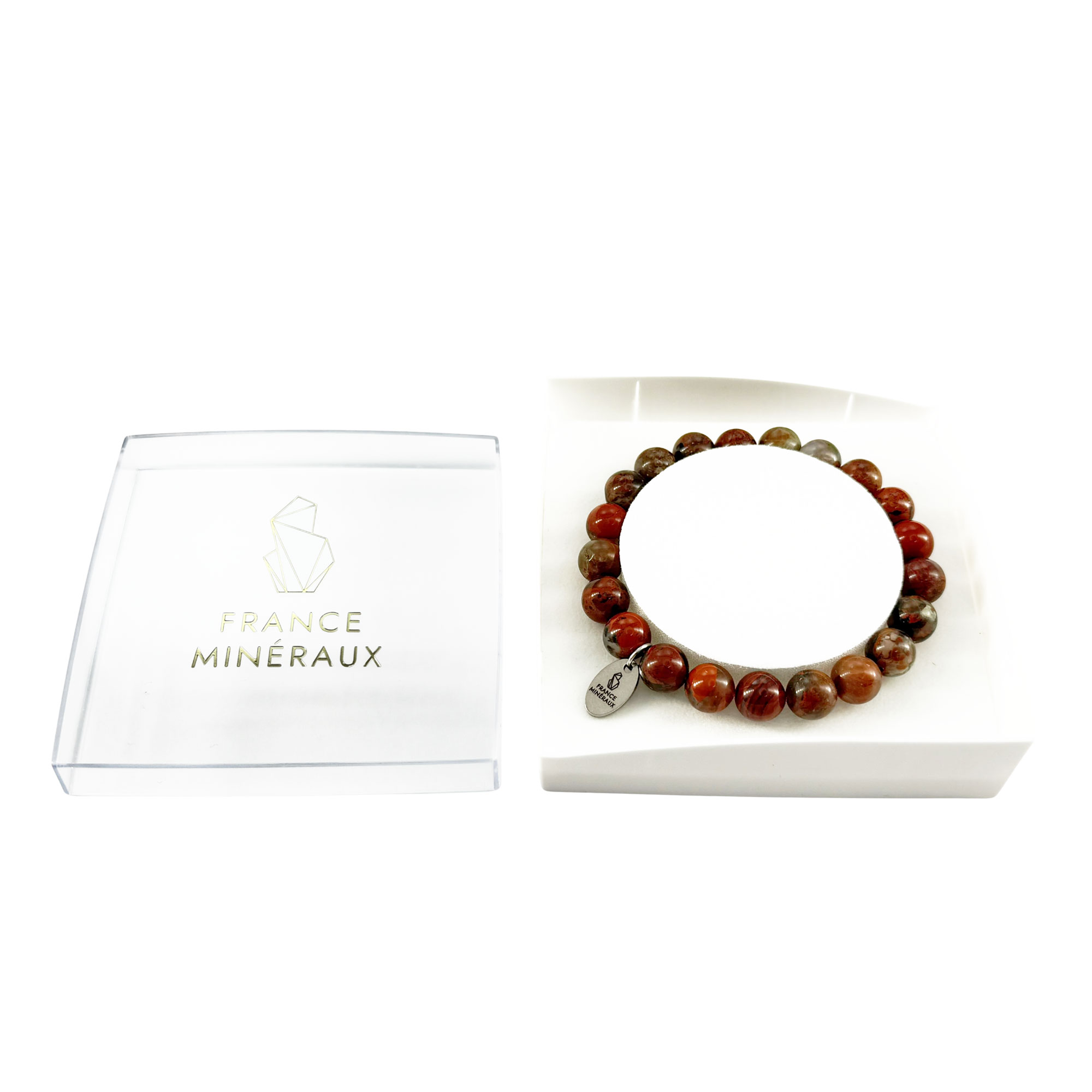 Bracelet Jaspe Bréchique - Perles de 8mm – Image 3