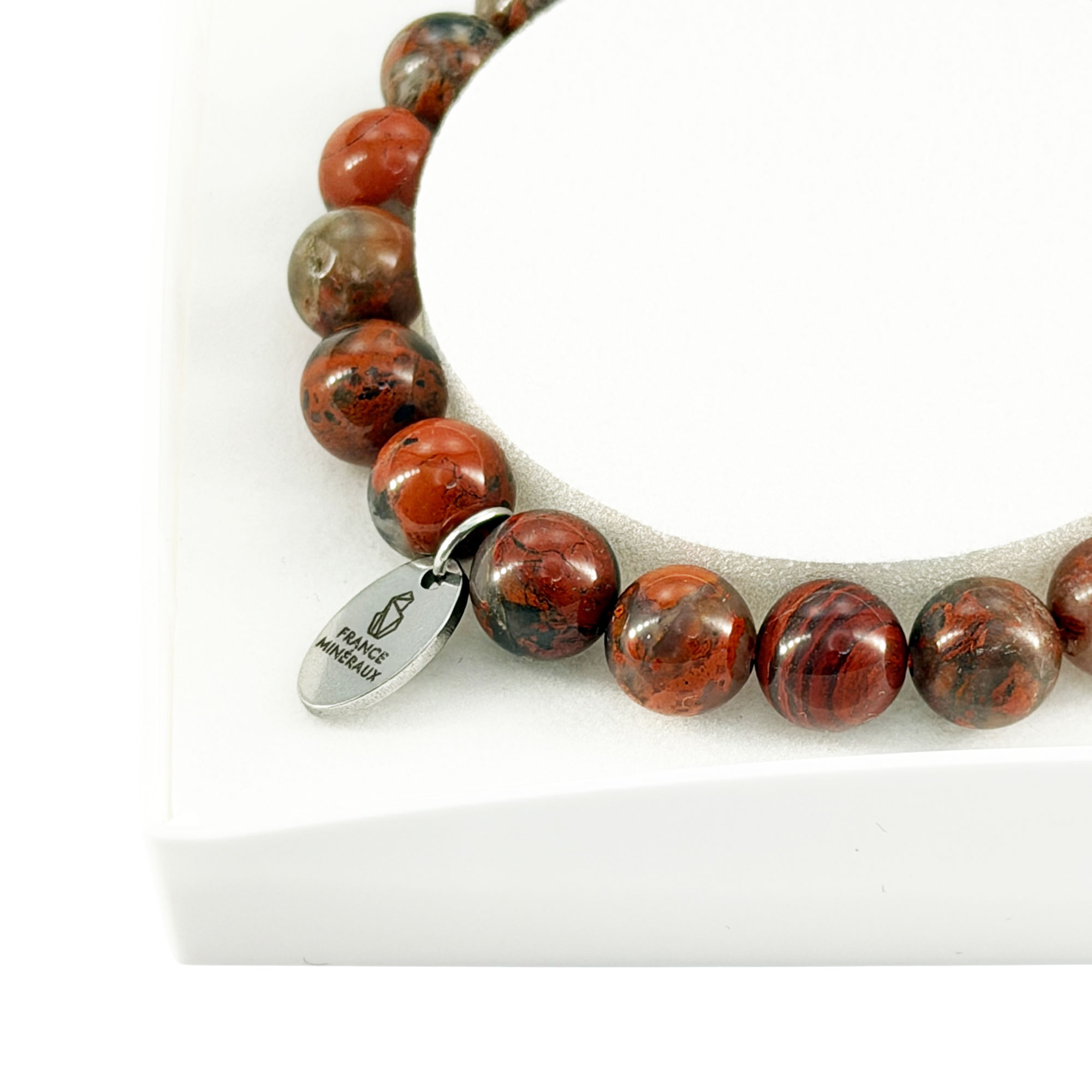 Bracelet Jaspe Bréchique - Perles de 8mm – Image 4