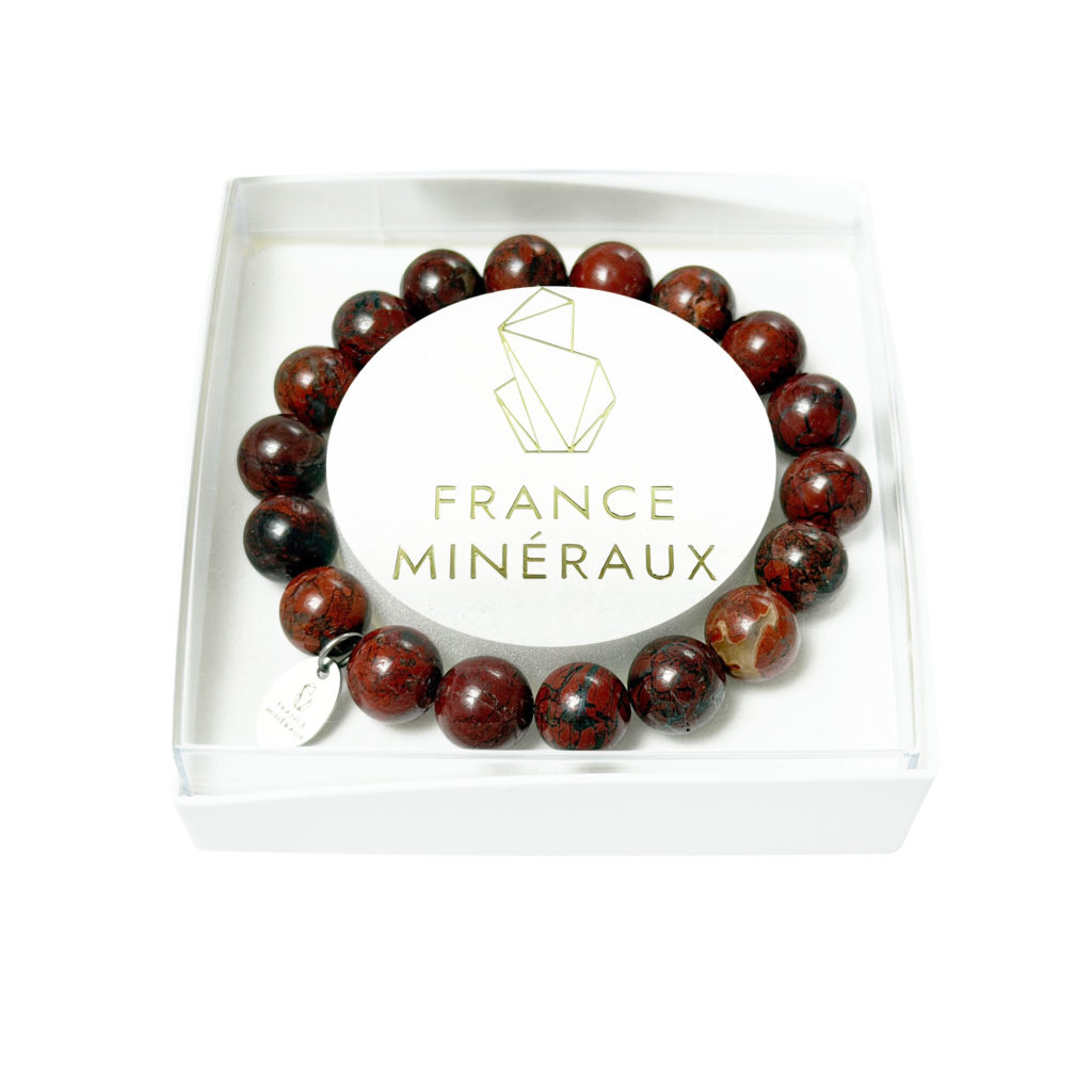 Bracelet Jaspe Bréchique – Perles de 10mm