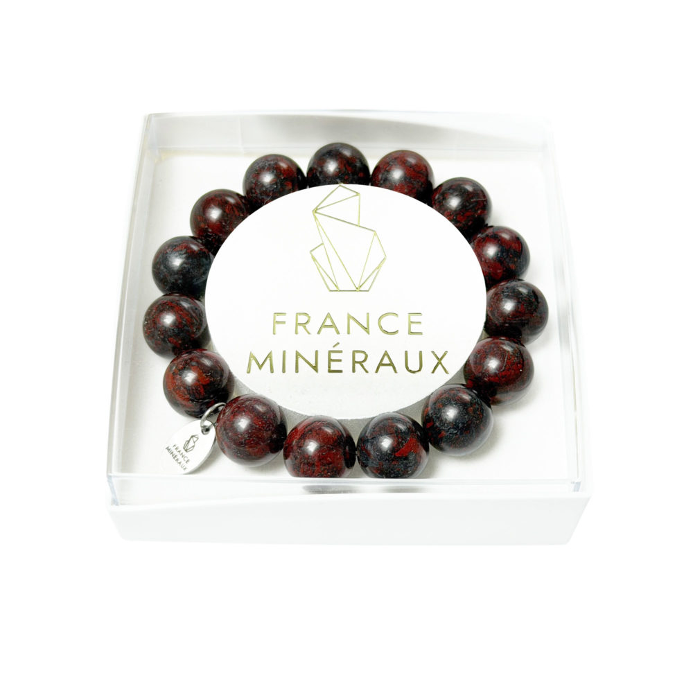 Bracelet Ethnique En Jaspe Bréchique - Beige Et Marron Effet Mosaïque - Ajustable - Fermoir T - Neuf Sans Emballage