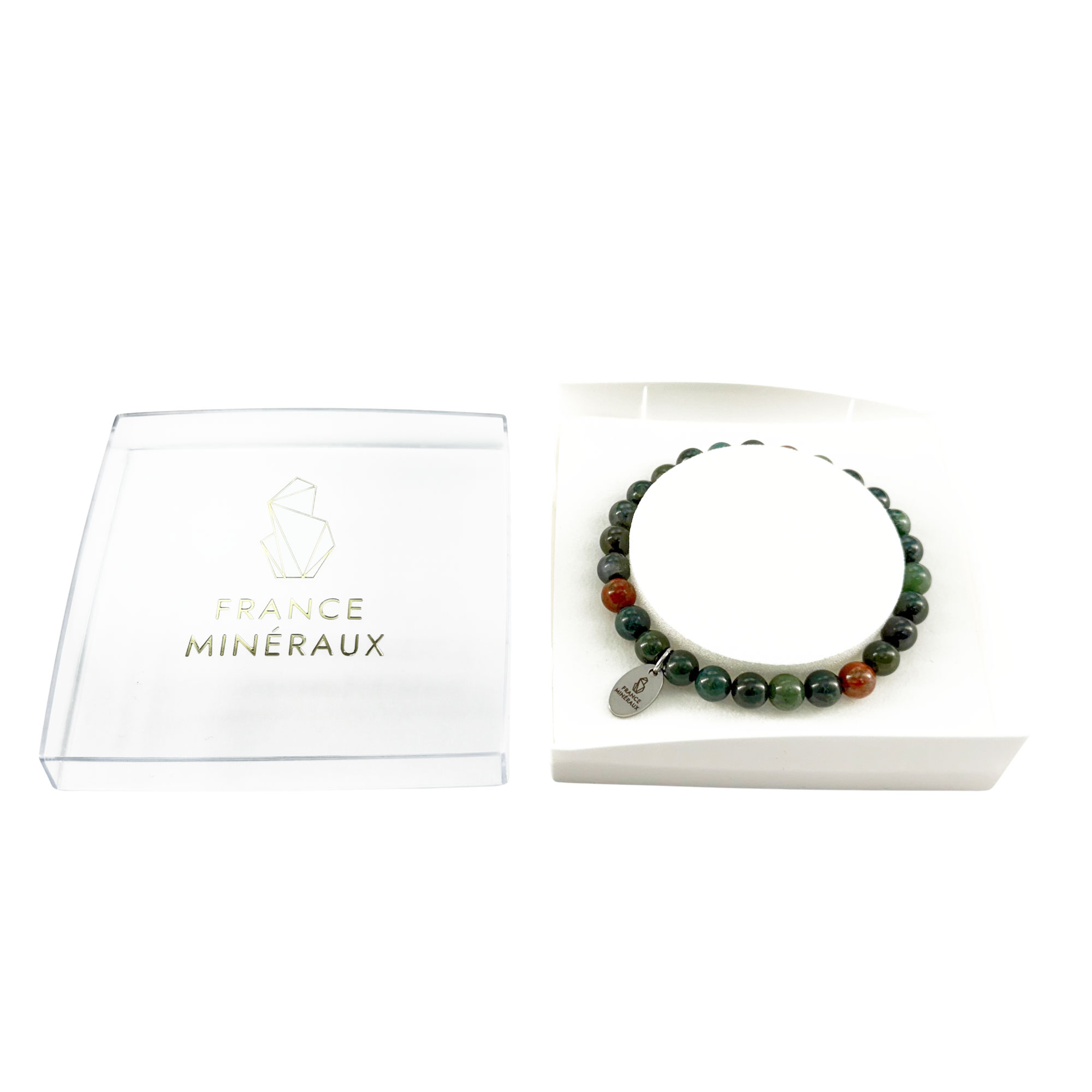 Bracelet Jaspe Héliotrope - Perles de 6mm – Image 3