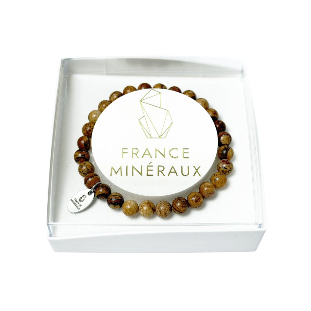 Bracelet Jaspe Paysage – Perles de 6mm