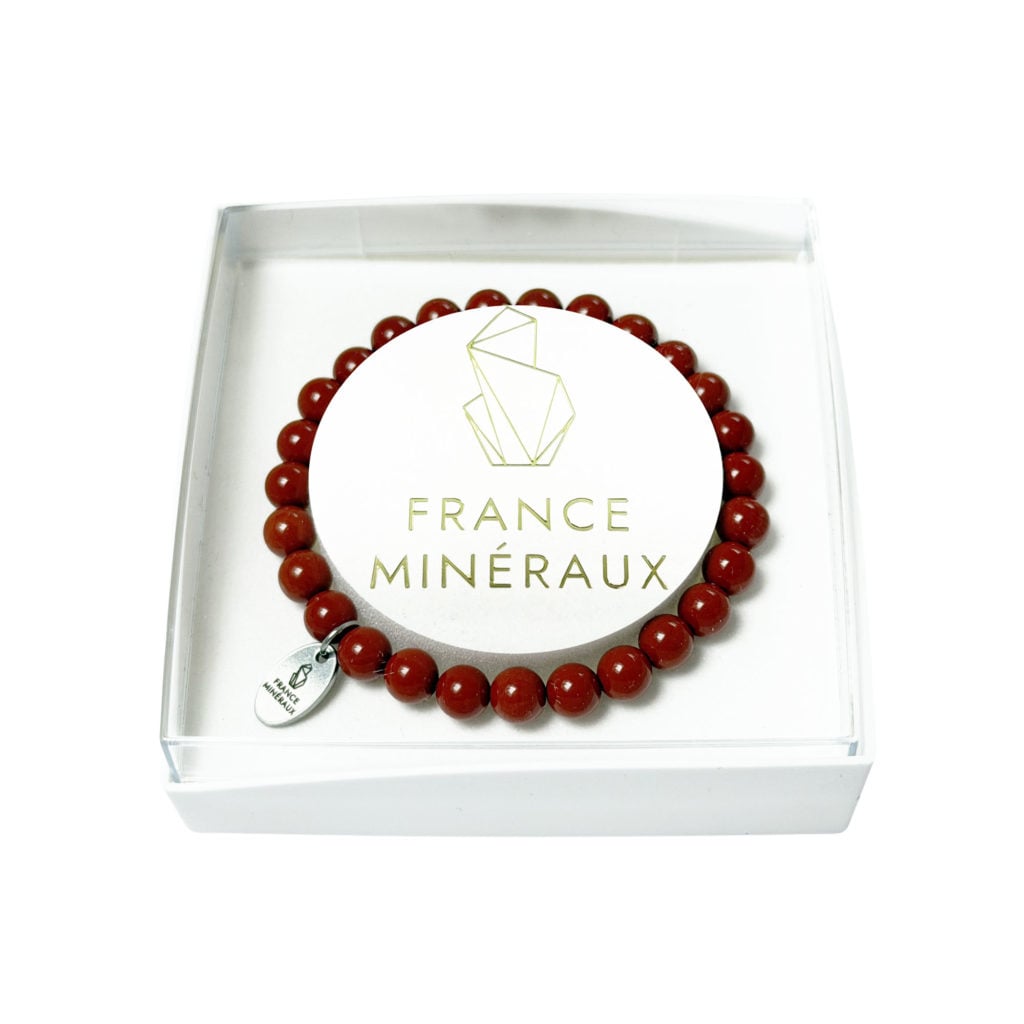 Bracelet Jaspe Rouge – Perles de 6mm