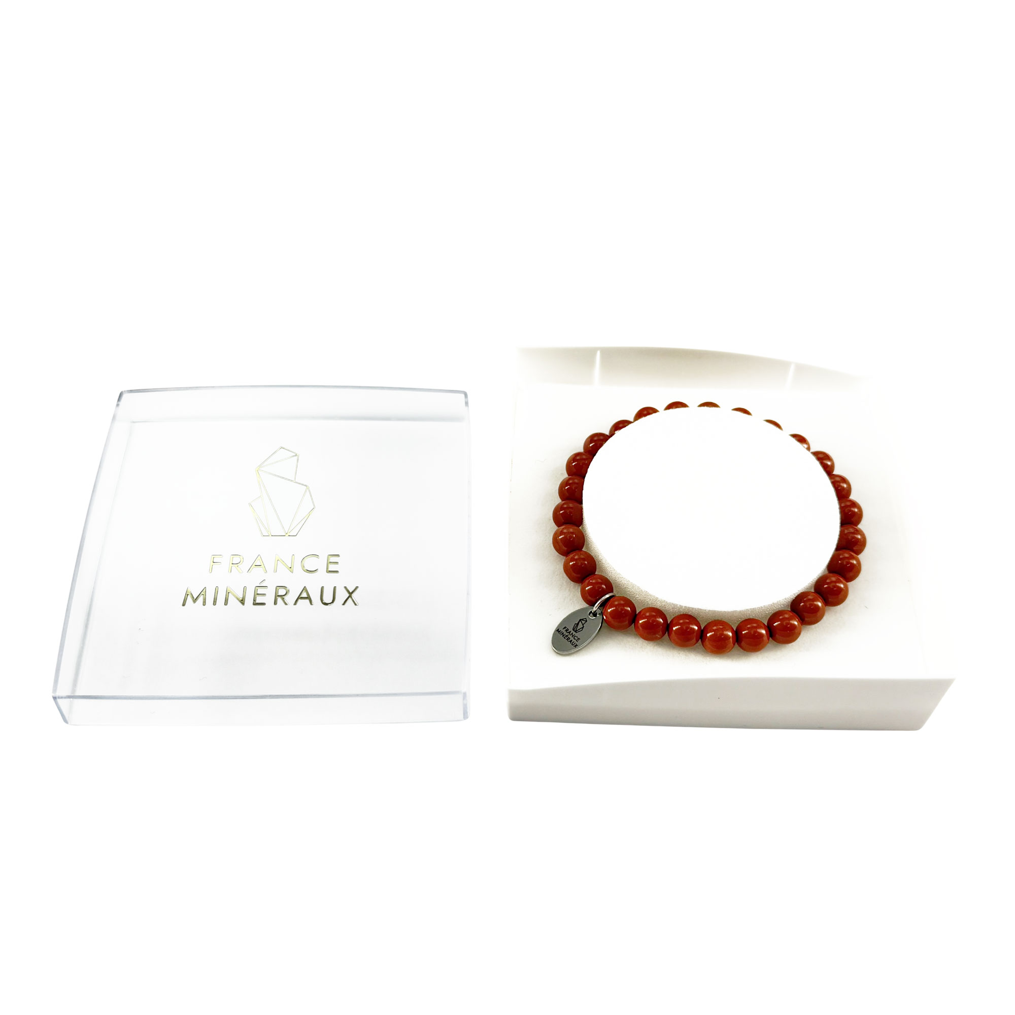 Bracelet Jaspe Rouge - Perles de 6mm – Image 3