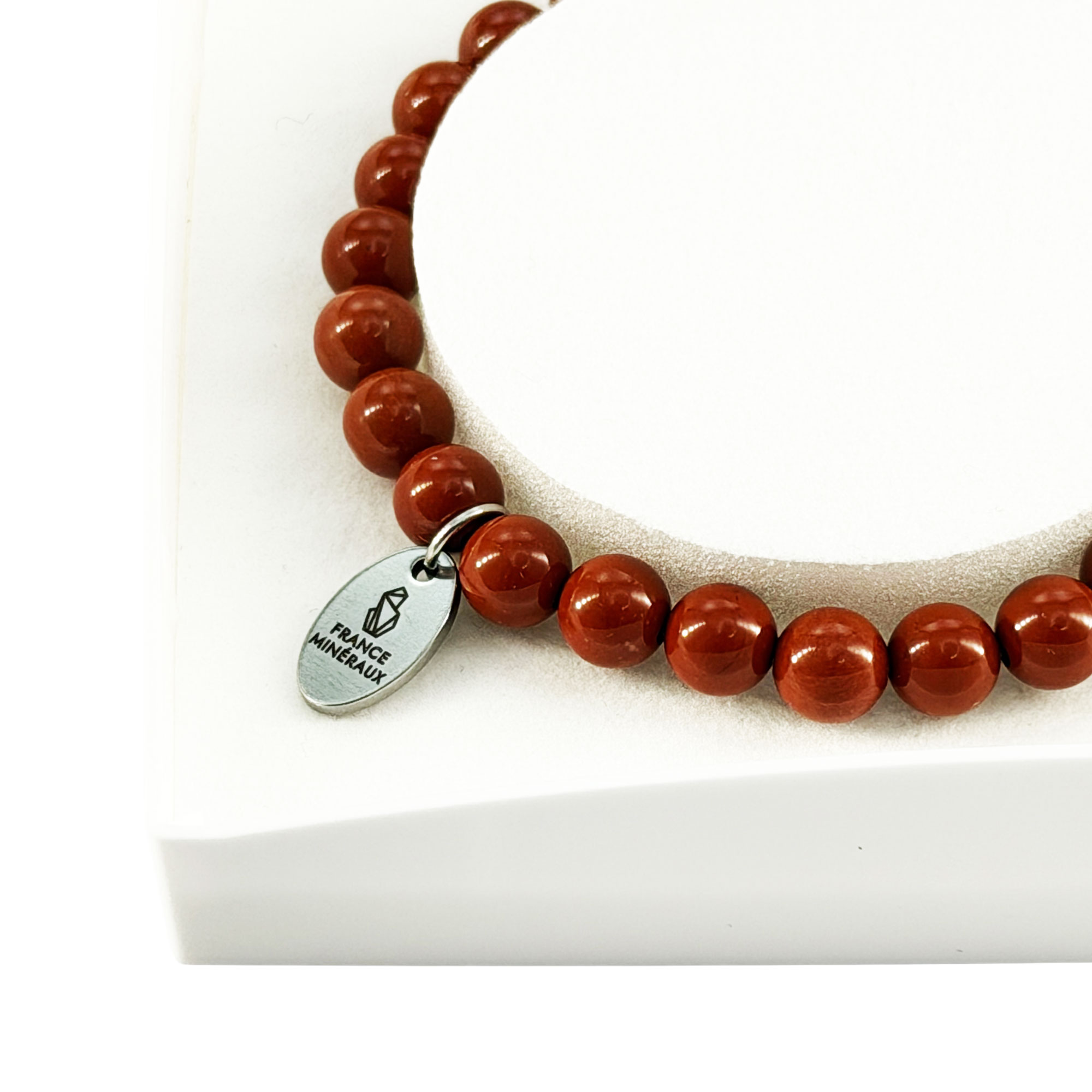 Bracelet Jaspe Rouge - Perles de 6mm – Image 4