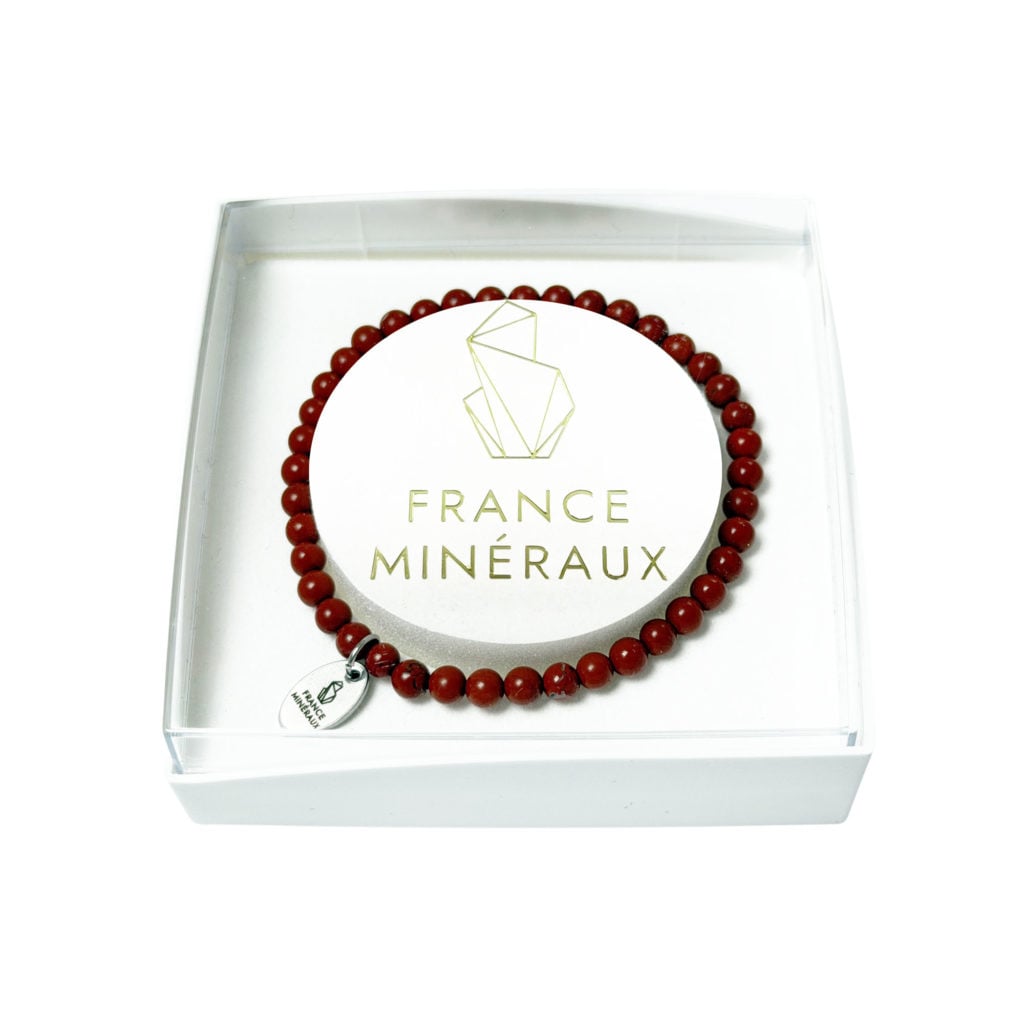 Bracelet Jaspe Rouge – Perles de 3-4mm