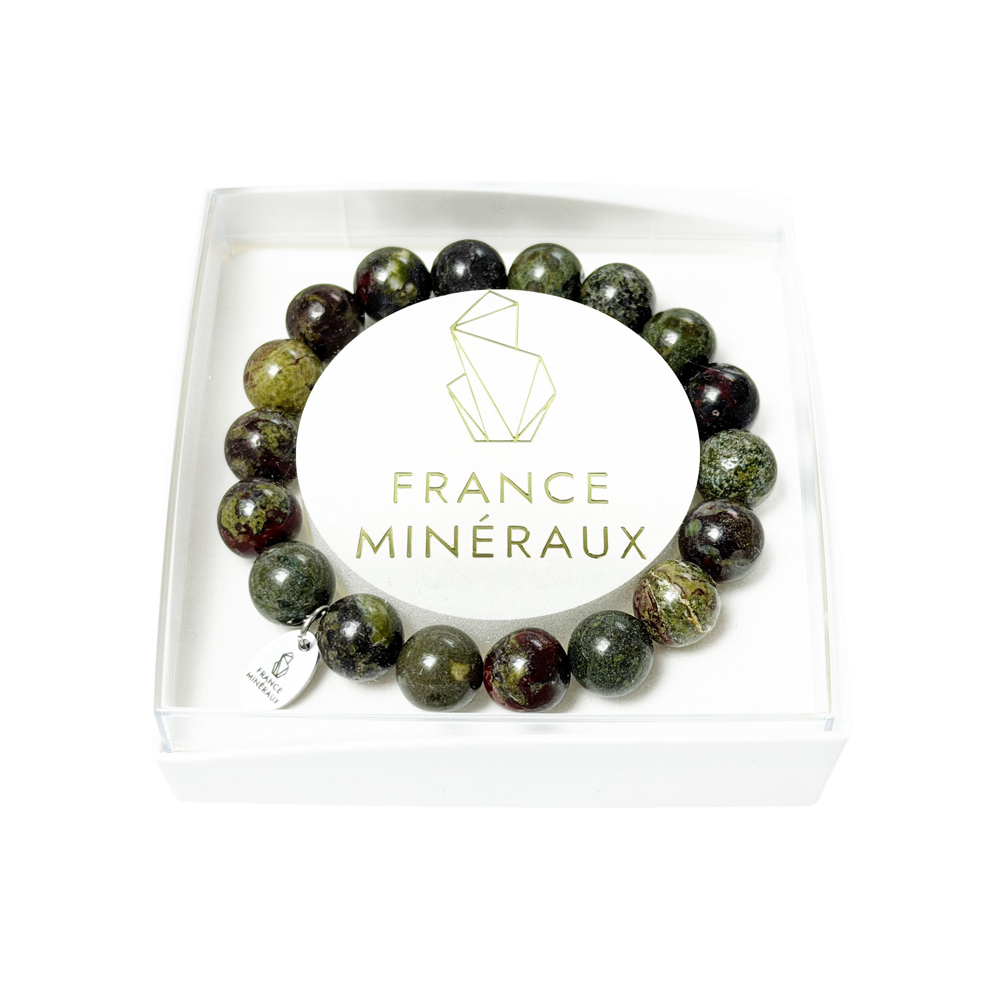 Bracelet Jaspe Sanguin - Perles de 10mm