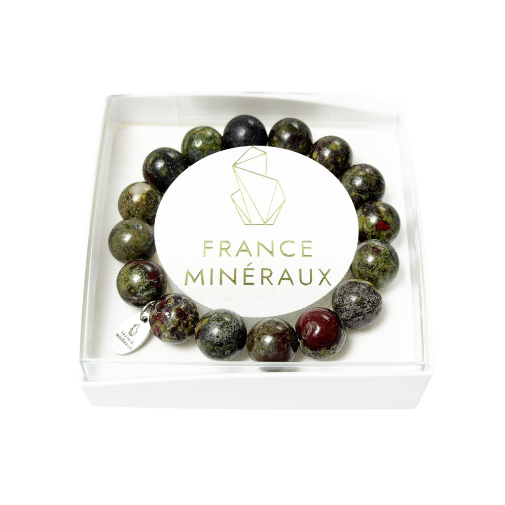 Bracelet Jaspe Sanguin – Perles de 12mm