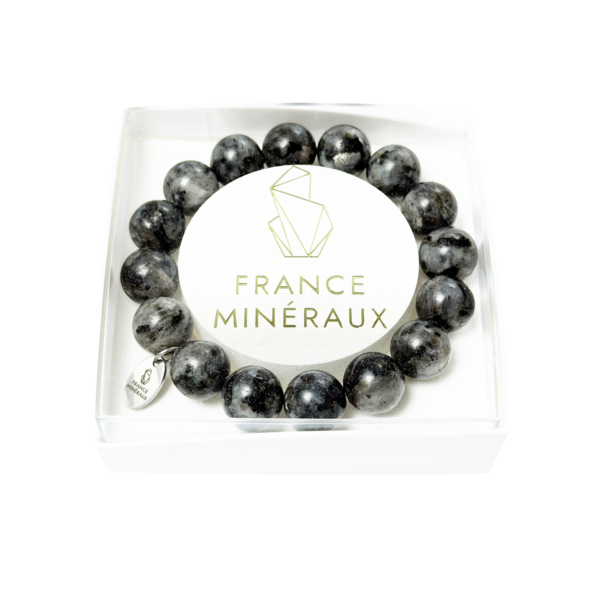 Bracelet Labradorite avec Inclusions - Perles de 12mm