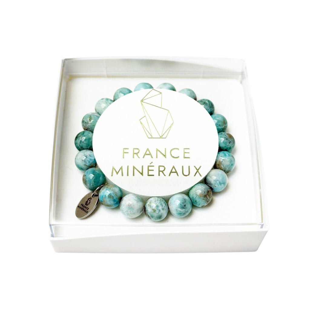 Bracelet Larimar – Perles de 10mm