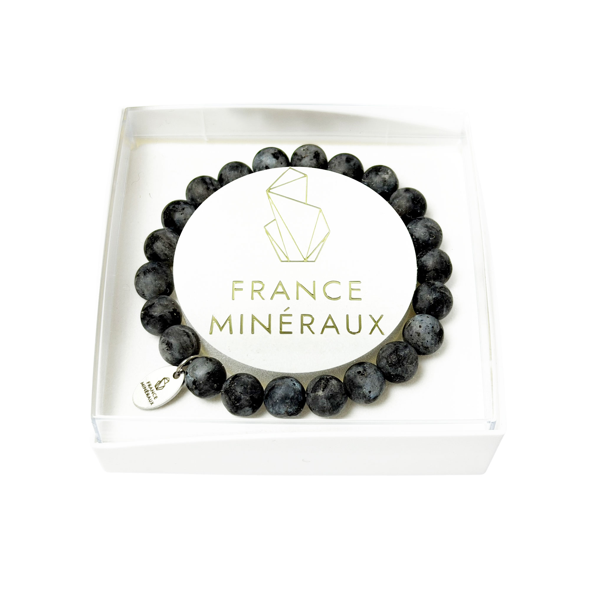 Bracelet Larvikite - Perles de 8mm