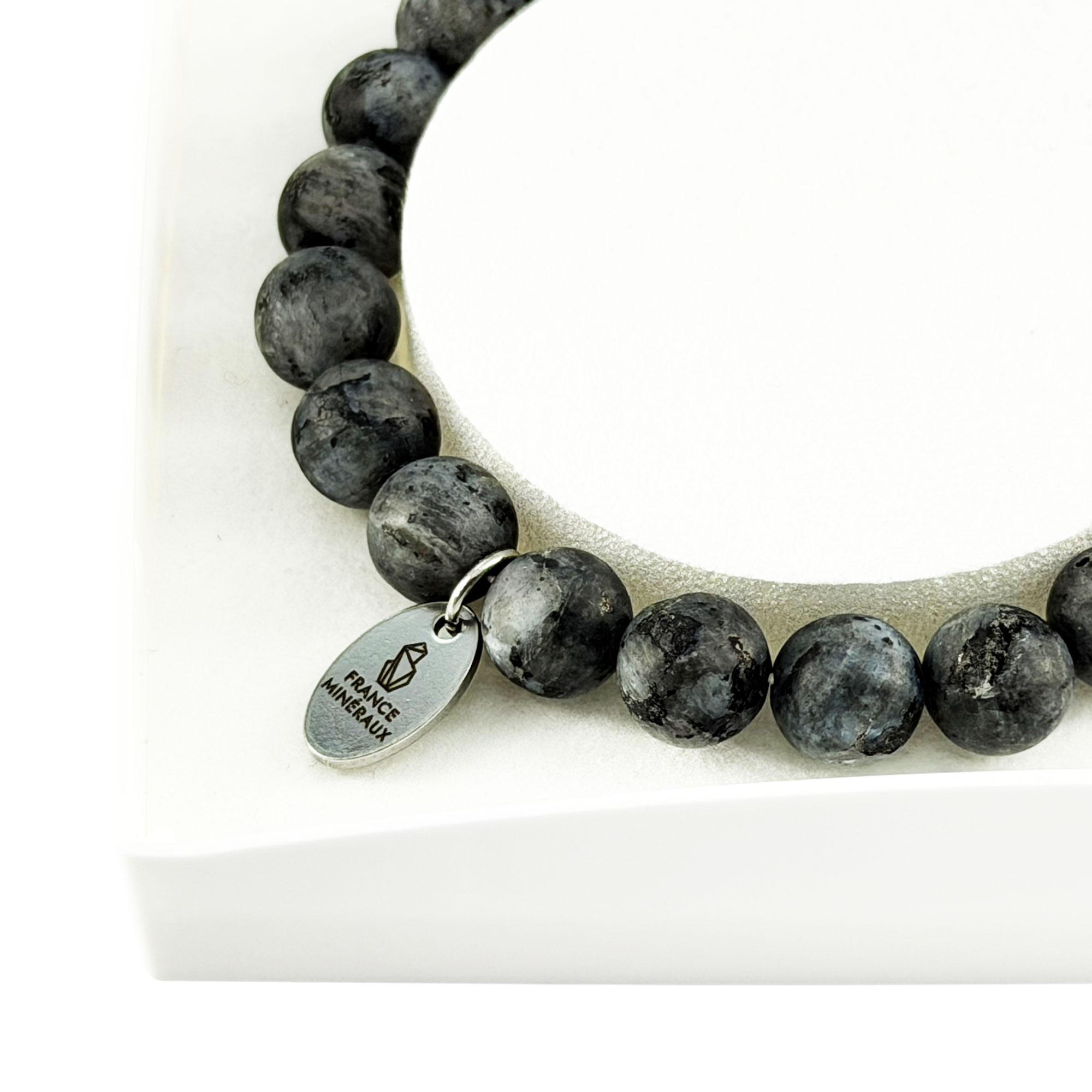 Bracelet Larvikite - Perles de 8mm – Image 4