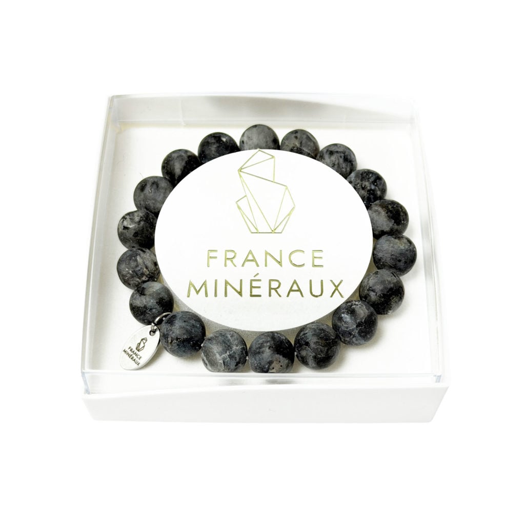 Bracelet Larvikite – Perles de 10mm