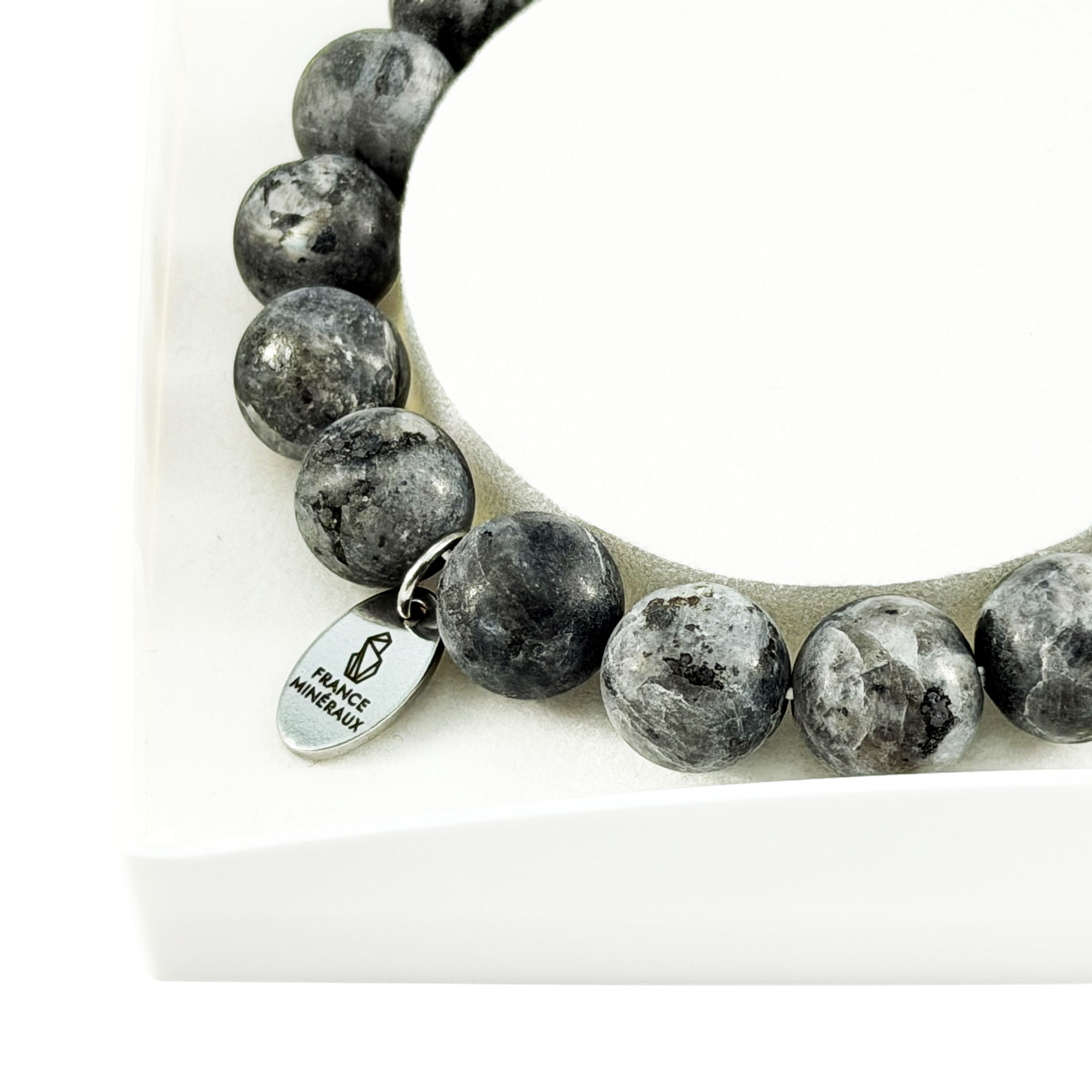 Bracelet Larvikite - Perles de 10mm – Image 4