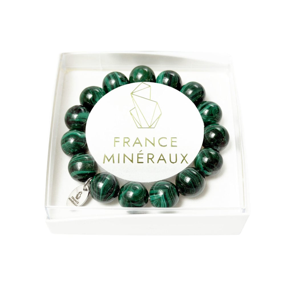 Bracelet Malachite – Perles de 12mm