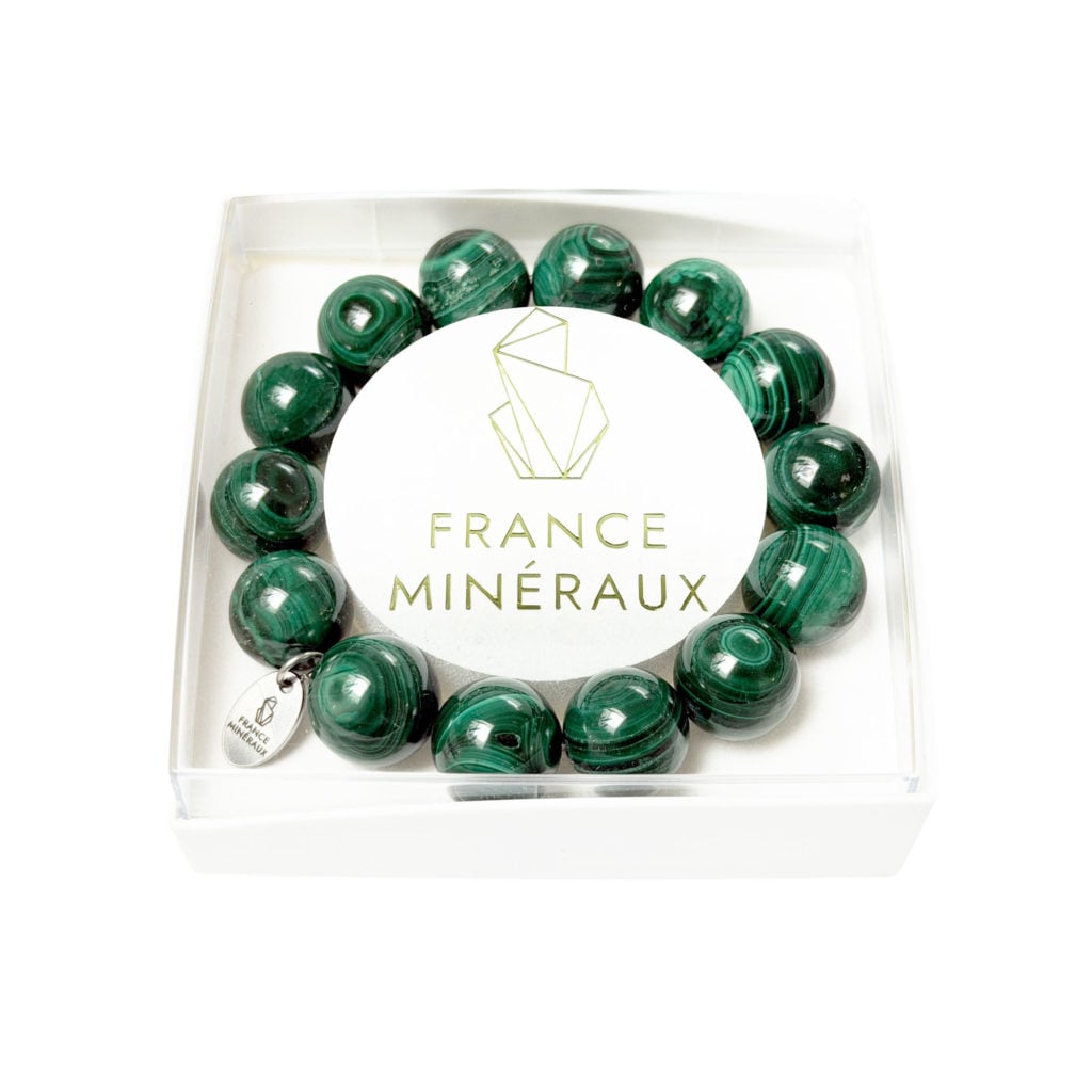 Bracelet Malachite – Perles de 14mm